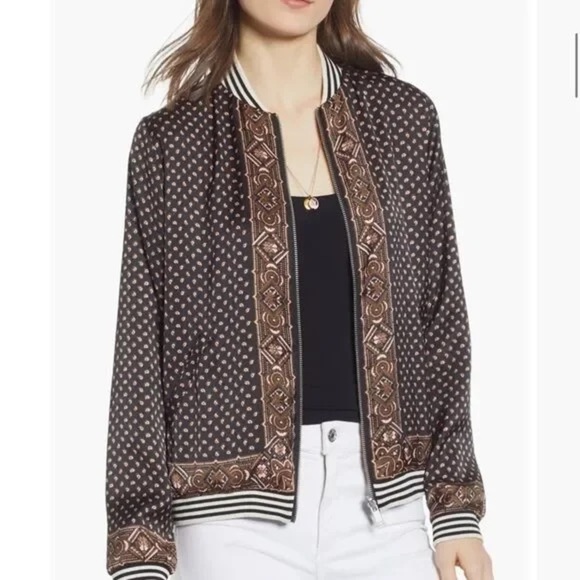 Scotch & Soda Black and Brown Bomber Jackets - Picture 2 of 10